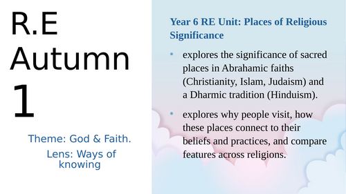 R.E - Places of religious significance