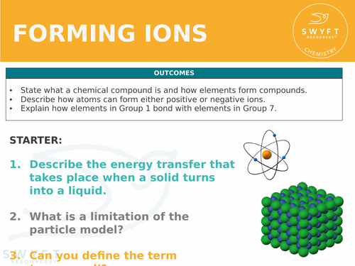 NEW WJEC (2026) GCSE Science - Forming ions
