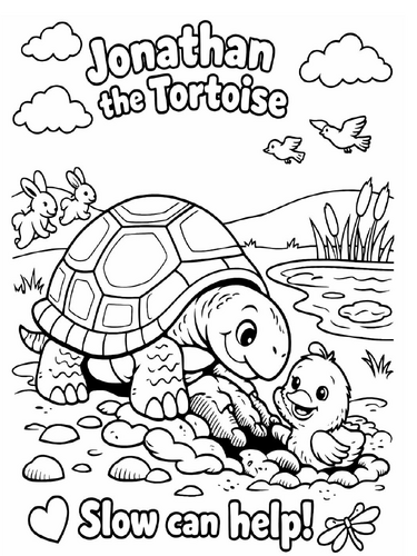 Jonathan the Tortoise coloring picture