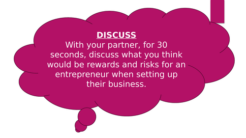 Edexcel GCSE Business 1.2: Lesson 3 - Risk and Reward