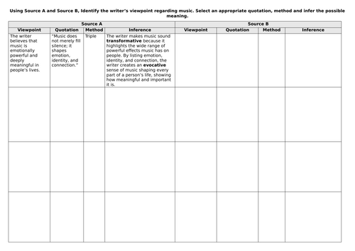 AQA Style Paper 2 Q4 Lesson sequence