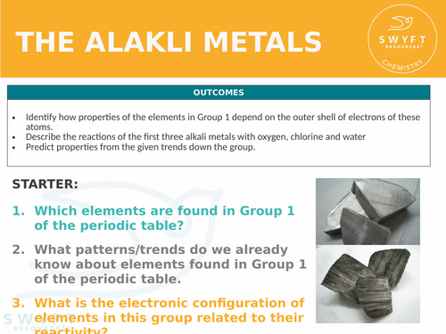 NEW WJEC (2026) GCSE Science - The alkali metals