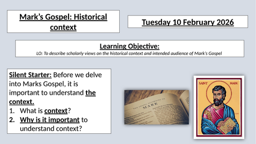 Mark's Gospel - Lesson 1 - Historical context on Mark’s Gospel