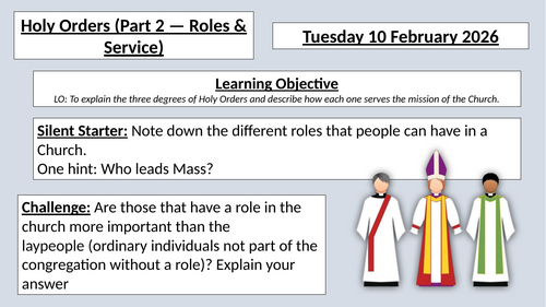 Mark's Gospel - Lesson 5 - Holy Orders (Part 2 - Roles & Service)
