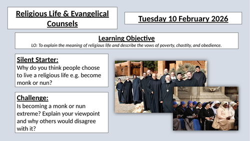 Mark's Gospel - Lesson 6 - Religious Life & Evangelical Counsels