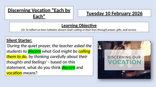Mark's Gospel - Lesson 13 - Discerning Vocation "Each by Each"