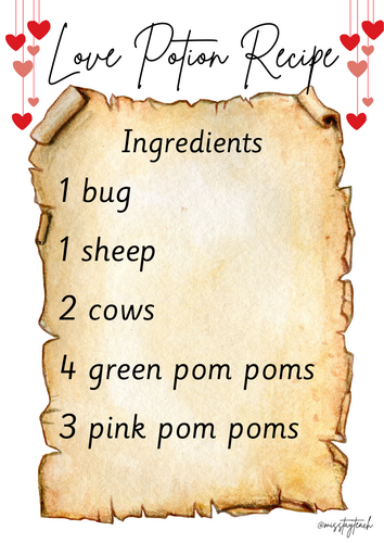 Valentines Love Potion Phonics
