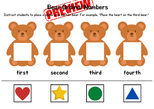 Ordinal Numbers Cut and Stick Activity – First to Twelfth