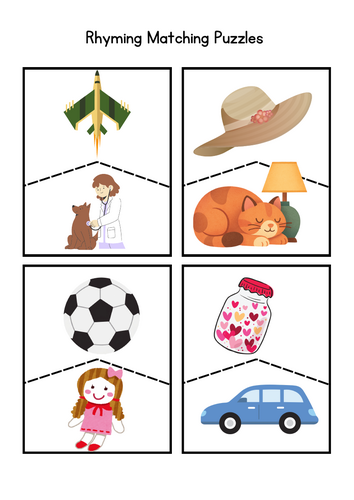 Rhyming Matching Puzzles – Fun Phonics Activity