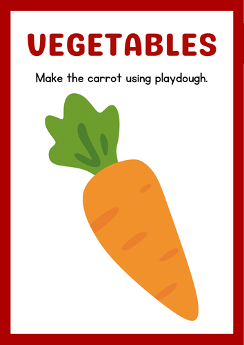 Vegetables Playdough Mats – 10 Page Resource
