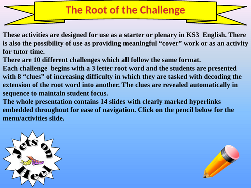 Extend your Vocabulary, root of the word