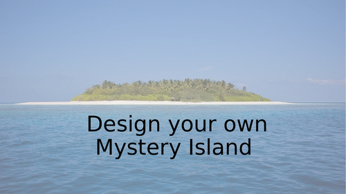 ks3 English - 4 lessons - design an island - newspaper articles, letter in bottle