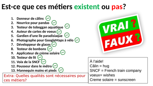 Skills and qualities - Mes competences