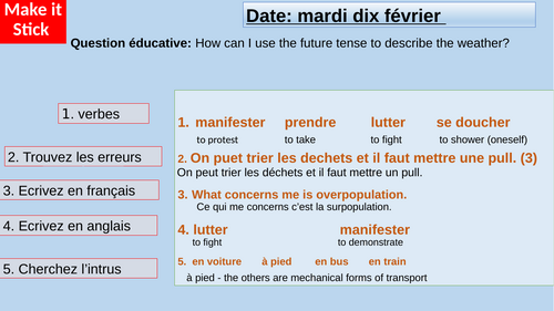 Environment Lesson - Future Weather