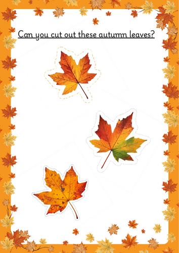 EYFS Autumn cutting