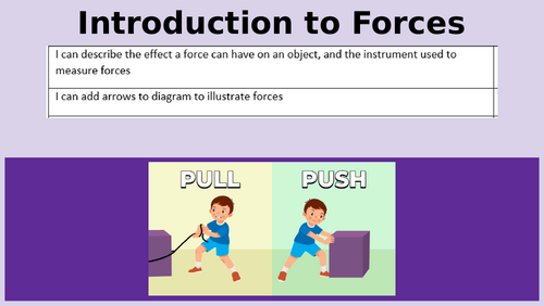 Introduction to Forces with Practical Lesson