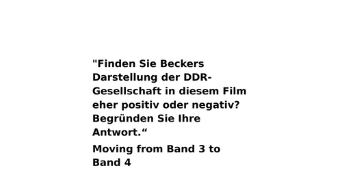 Moving from Band 3 to Band 4 in AQA AL German Paper 2
