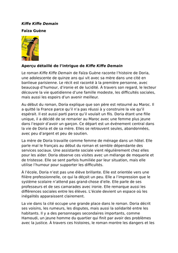 Kiffe Kiffe Demain – Faïza Guène – Detailed Plot Overview