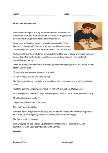 Liam's Big Step Against Bullying