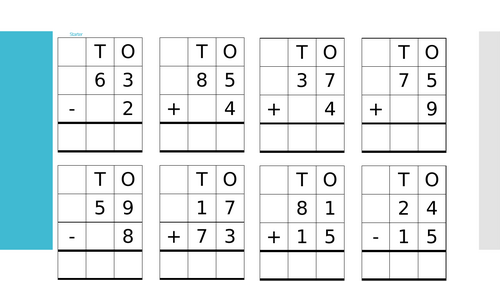 Column subtraction 2 digit Resources