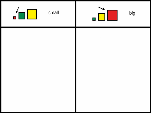 Big and small size sorting mat