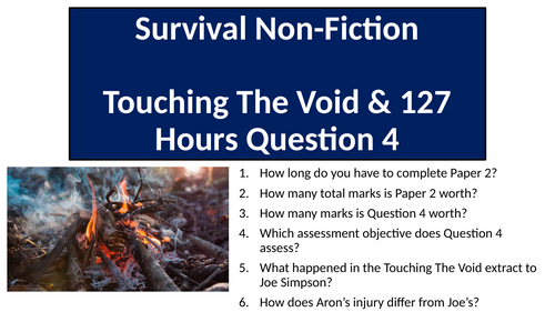 AQA English Language Paper 2 Question 4 - 127 Hours and Touching the Void