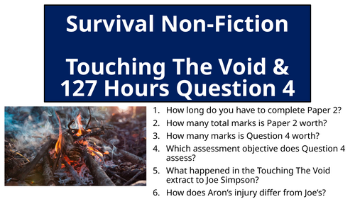 AQA English Language Paper 2 Question 4 - 127 Hours and Touching the Void