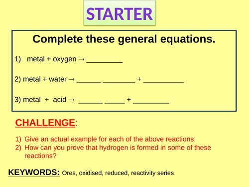 GCSE AQA C5 Chemical Changes powerpoints, exam questions and activities