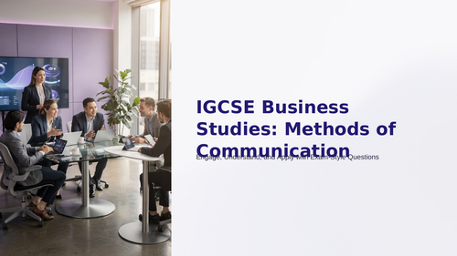 IGCSE HRM Cummunication