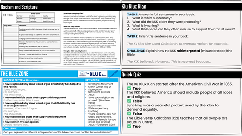 ETHICS (EQUALITY) Racism and Scripture (KS3, RS, RE, RELIGIOUS STUDIES)