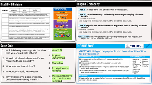 ETHICS (EQUALITY) Disability & Religion (KS3, RS, RE, RELIGIOUS STUDIES)