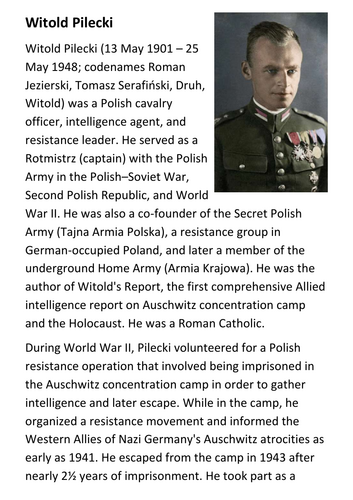 Witold Pilecki Handout