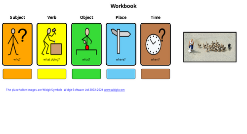 Farm animals colourful semantics