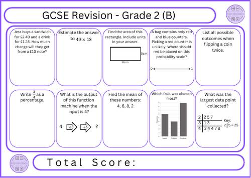 GCSE Maths Revision - Grade 2