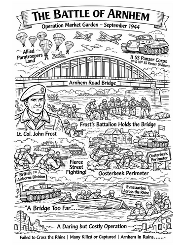 The Battle of Arnhem coloring picture
