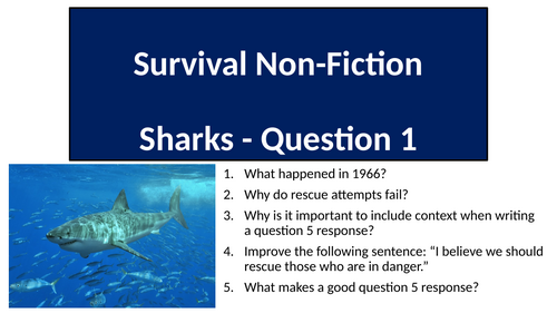 AQA English Language Paper 2 Question 1 - Sharks