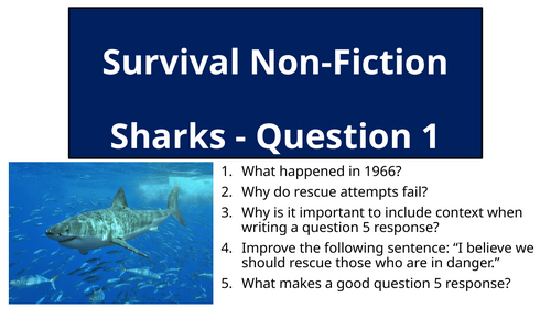 AQA English Language Paper 2 Question 1 - Sharks