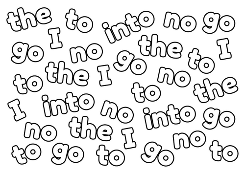 Tricky words colouring