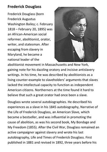 Frederick Douglass Handout