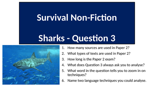 AQA English Language Paper 2 Question 3 - Sharks