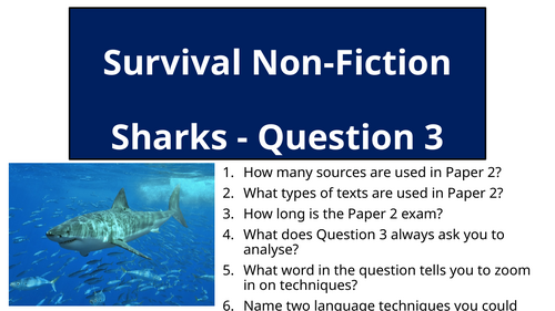 AQA English Language Paper 2 Question 3 - Sharks