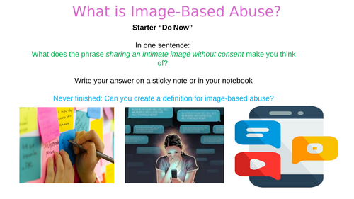 PSHE lesson - What is image-based abuse?