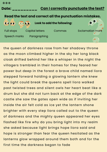 Punctuating Paragraphs