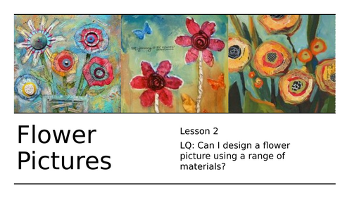 Flower picture design, varied resources, PPT