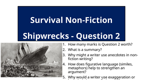AQA English Language Paper 2 Question 2 - Shipwrecks (Titanic)