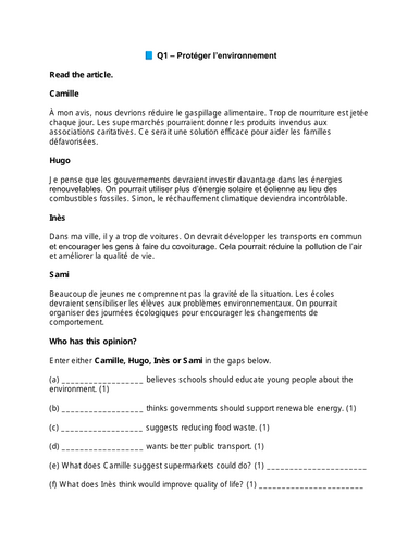 Studio 2 module 8 unit 2 vert - protéger l’environnement