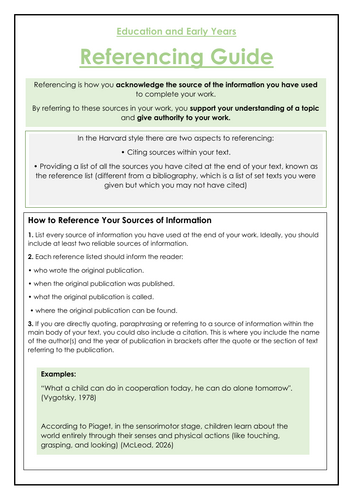 Referencing Guide
