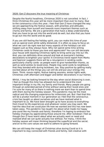 Creative Writing for Coursework Example - Gen Z
