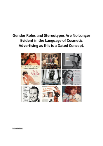 Full-Mark English Language Investigation - Coursework