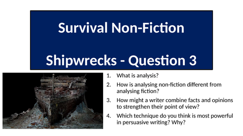AQA English Language Paper 2 Question 3 - Shipwrecks